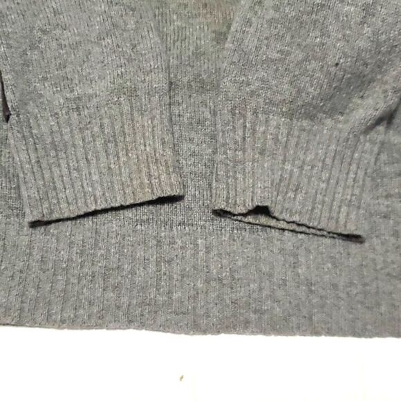 Marc Ecko Cut & Sew Gray High Neck Elbow Patches Wool Blend Sweater - Picture 10 of 13